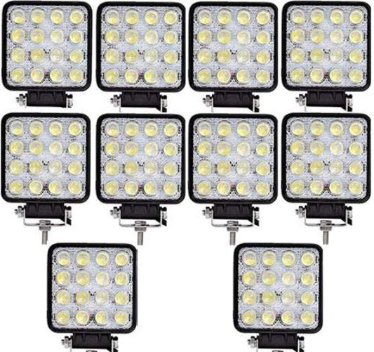 Set 10 proiectoare 16 LED 48W auto OFF-ROAD, IP 67