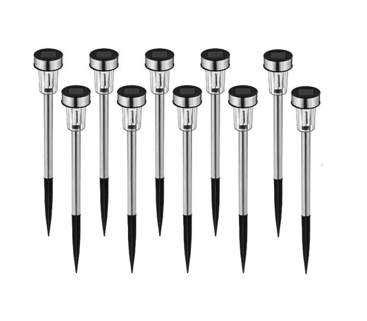 Set 10 x Lampa Solara De Gradina Inox , Tip Tarus