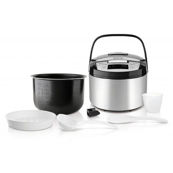 Multicooker Taurus Master Cuisine, 900W, 5L, 12 Programe Automate, Timer, Ecran LCD, Funcție Menținere la Cald, Design Inox Elegant, 5 Litri