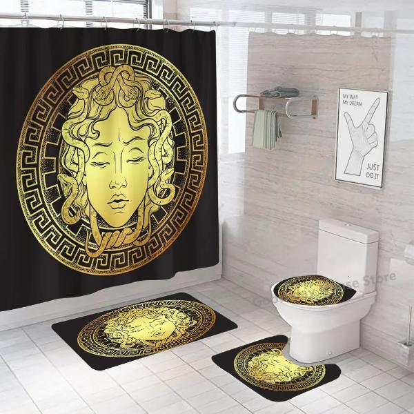 Set Pentru Baie: Perdea, Covorase Si Husa De Toaleta - Head Versace