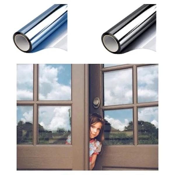 Set 3 x Autocolant Oglinda Negru, 45 x 300 cm