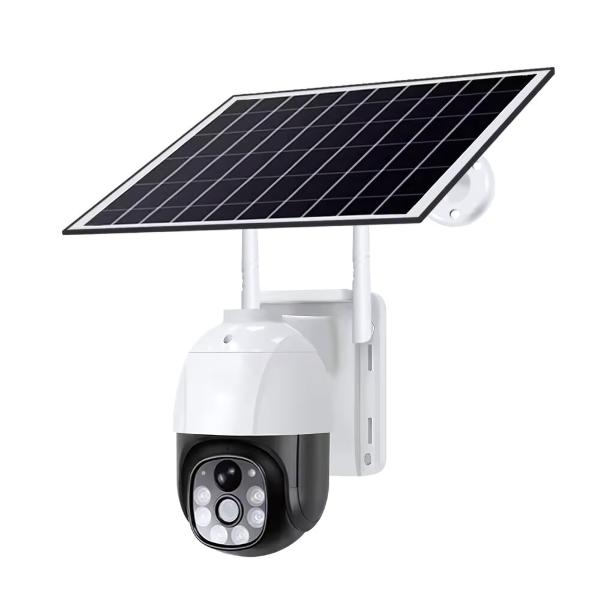 Cameră Supraveghere cu Panou Solar, 3MP Full HD, PTZ Inteligent, Alarma Mișcare, Acumulator 8000mAh