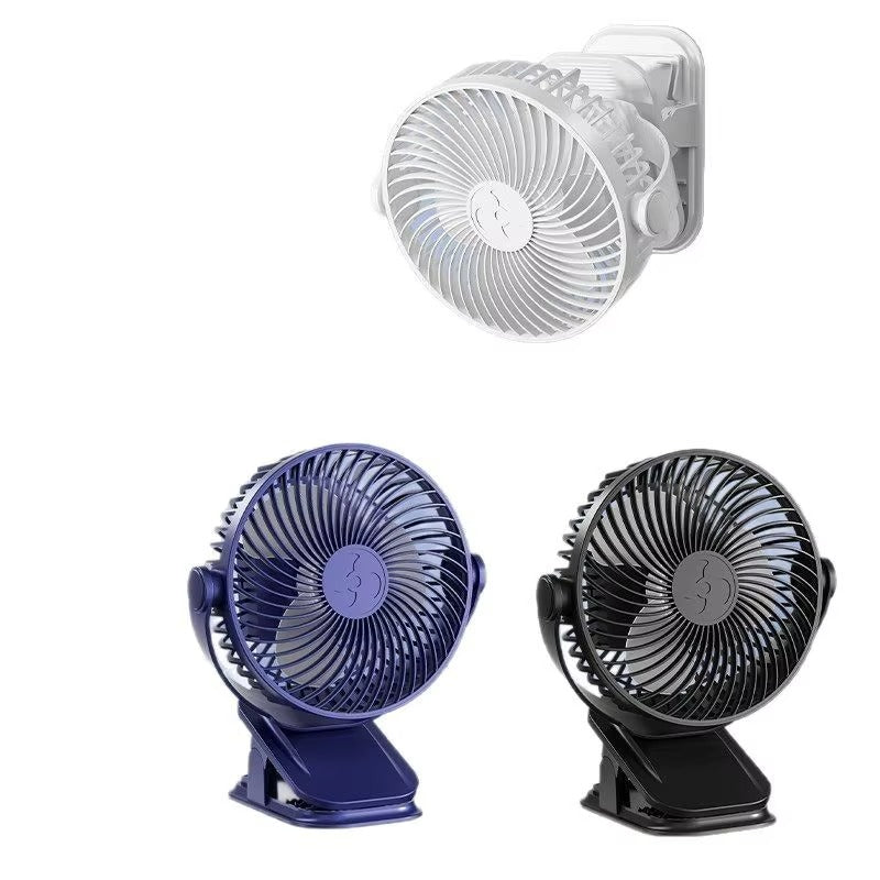 Mini Ventilator LI Silentios cu Clema, 3 Trepte de Viteza, Portabil, Reglabil 360°, Reincarcabil - Ideal pentru Masina, Carucior Bebelusi sau Camping