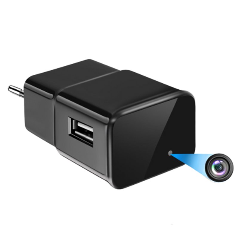 Mini camera spy ascunsa in incarcator, WiFi, Full HD, microfon, activare la miscare, compatibila Android/iOS