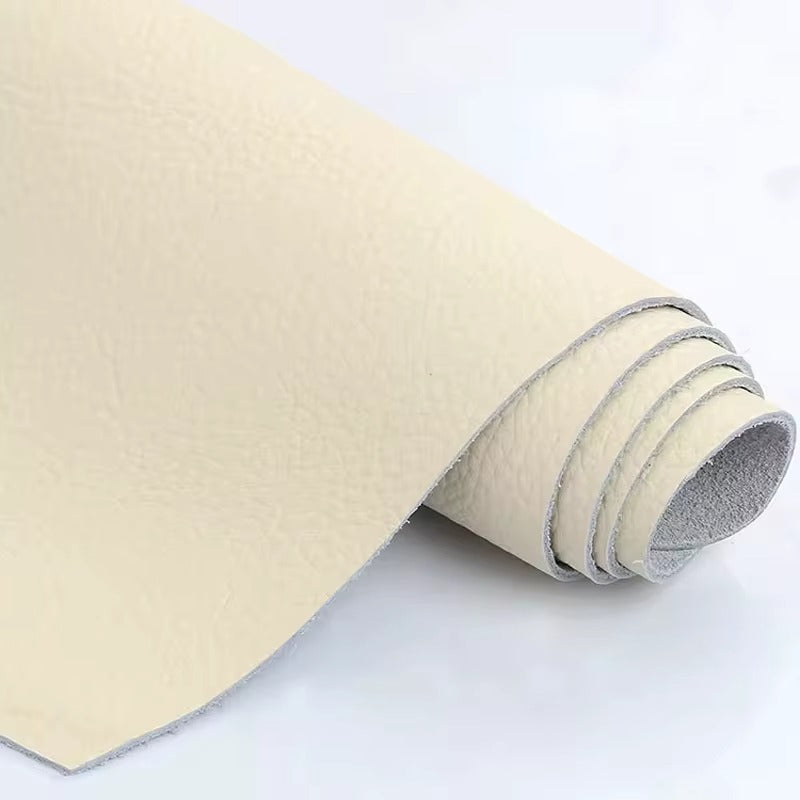 Folie Autoadeziva Piele Ecologica Crem 75x250 cm, Reconditionare Mobila si Interior Auto, Flexibila si Durabila