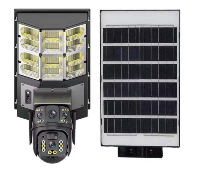Lampa Stradala Solara Cu Camera WiFi V380 PRO, Supraveghere HD, Fara Fir, Cu Senzor De Miscare, Telecomanda Si Panou Solar