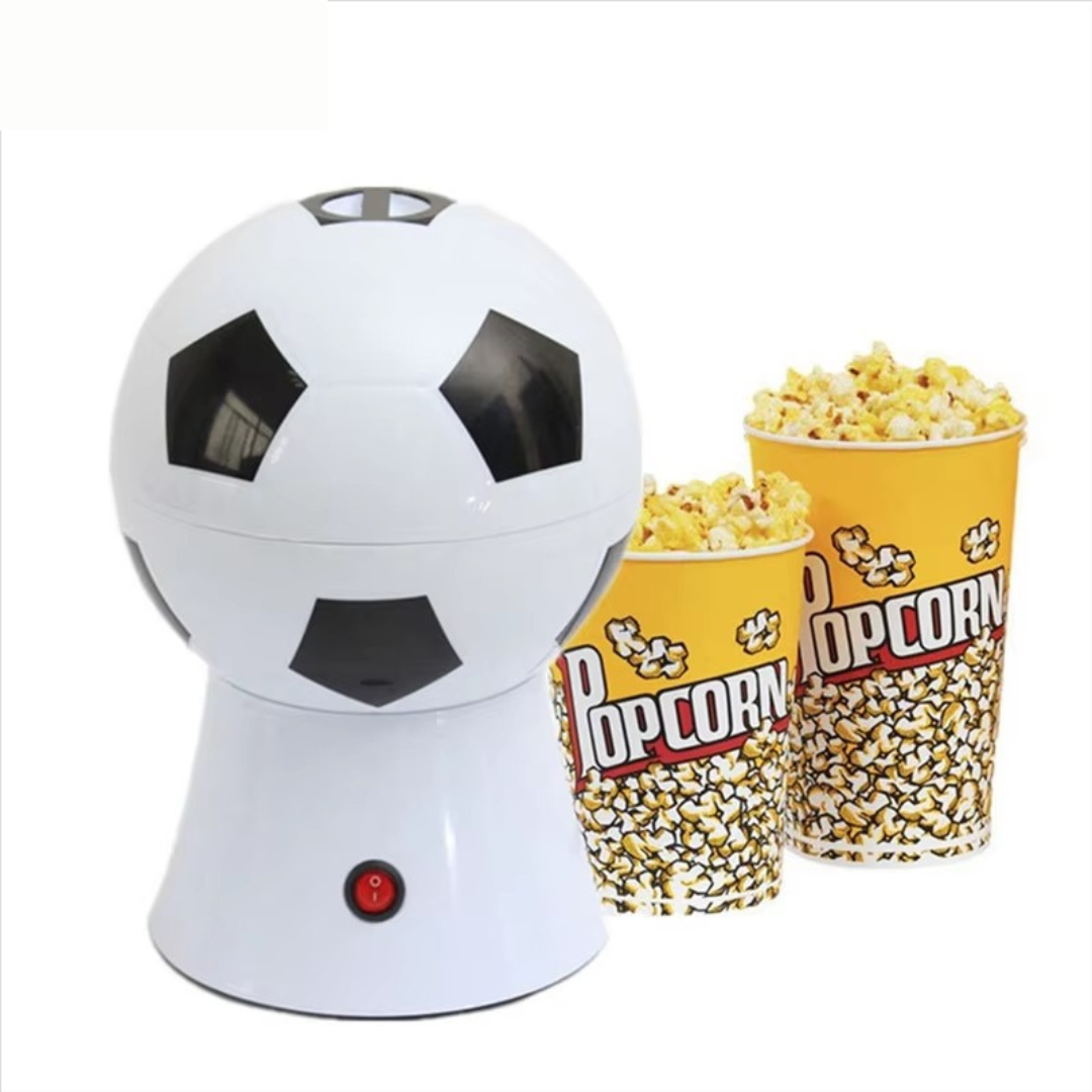 Masina De Popcorn Forma De Minge De Fotbal, 1100W, Fara Ulei, Capacitate 100G – Gustare Rapida Si Sanatoasa Pentru Acasa