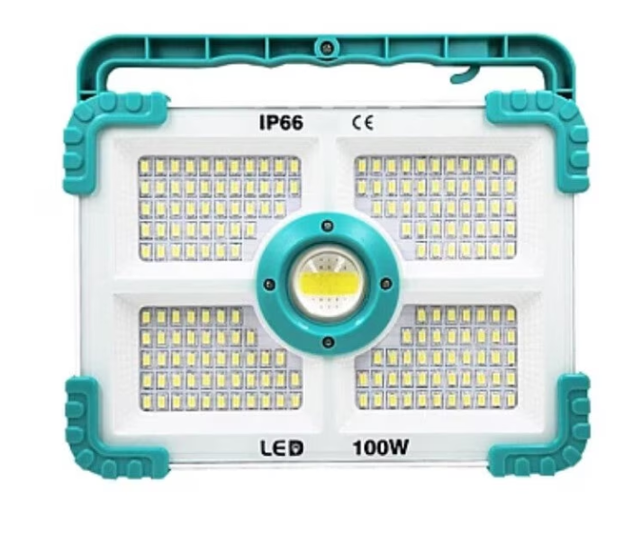 Proiector Led Cu Incarcare Solara si USB 100W 180 Leduri Panou Solar Incorporabil Lumina Puternica Rezistenta Ip66 MA