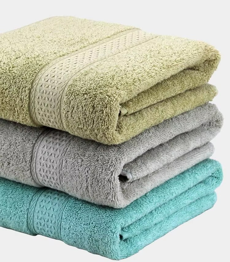 Set 3 Prosoape De Baie 100% Bumbac 70x130 Cm Absorbtie Ridicata Moale Si Rezistente