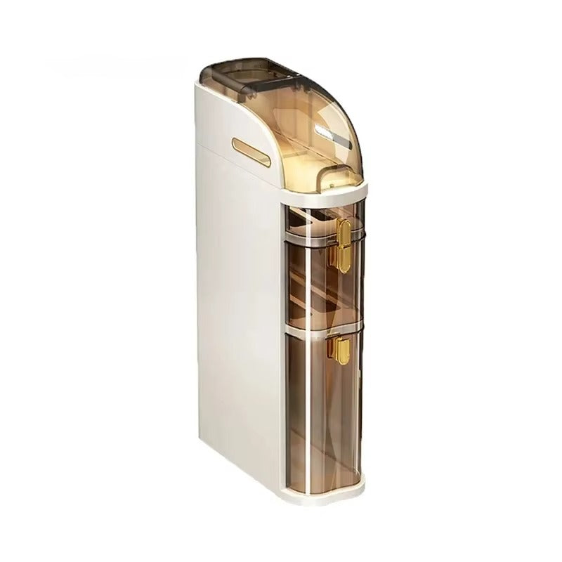 Dulap De Depozitare Ingust Pentru Baie Organizator Compact Rezistent La Umezeala 18 × 41 × 98 Cm