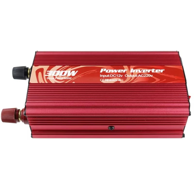 Invertor Auto 300W cu 2 Porturi USB, Ventilator de Racire, Protectie Multipla la Supratensiune si Cabluri de Conectare, 12V intrare – 110V iesire HAS