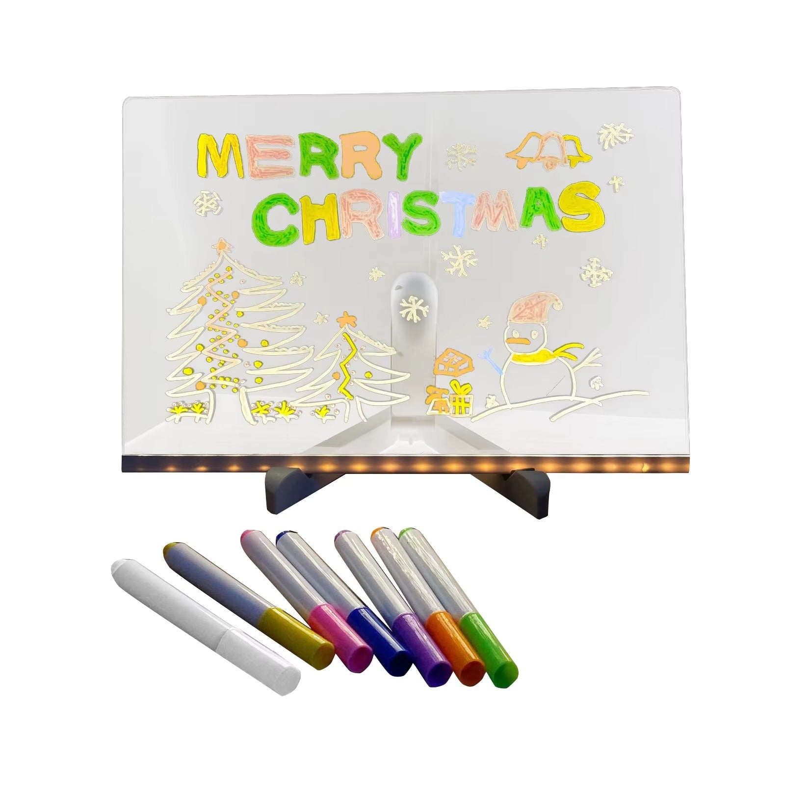 Tablou de Desen Pentru Copii cu Lumina LED, Acrilic Transparent, Usor de Curatat, cu Stilou Inclus – Creativitate, Distractie si Invatare prin Joc