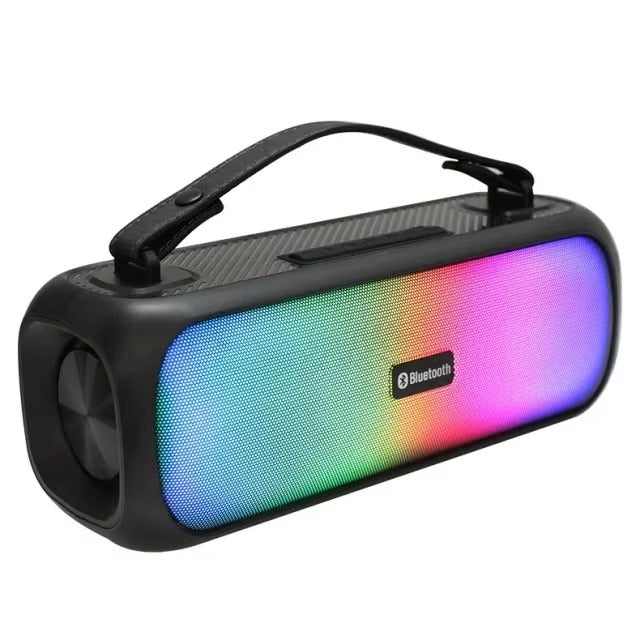 Boxa Portabila Bluetooth cu Lumina LED, Baterie Reincarcabila 1200 mAh, Autonomie 5 ore, Difuzor Puternic si Conectivitate USB RAE