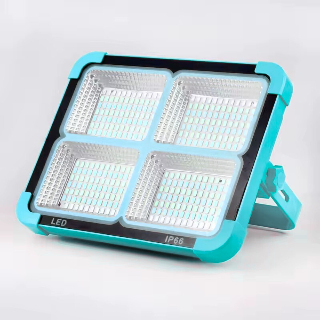 Lampa Solara Multifunctionala 100W cu Acumulator 20000 mAh, Incarcare Solara si USB, 5 Moduri de Iluminare, Rezistenta la Apa IP66 si Functie de Acumulator Extern RAE