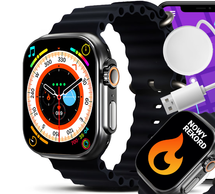 Ceas Inteligent cu Monitorizare GPS, Ritm Cardiac si Tensiune Arteriala, Ecran Mare 1.83 inch, Baterie Rezistenta 170 mAh, Functii Multi Sport, Negru OLI