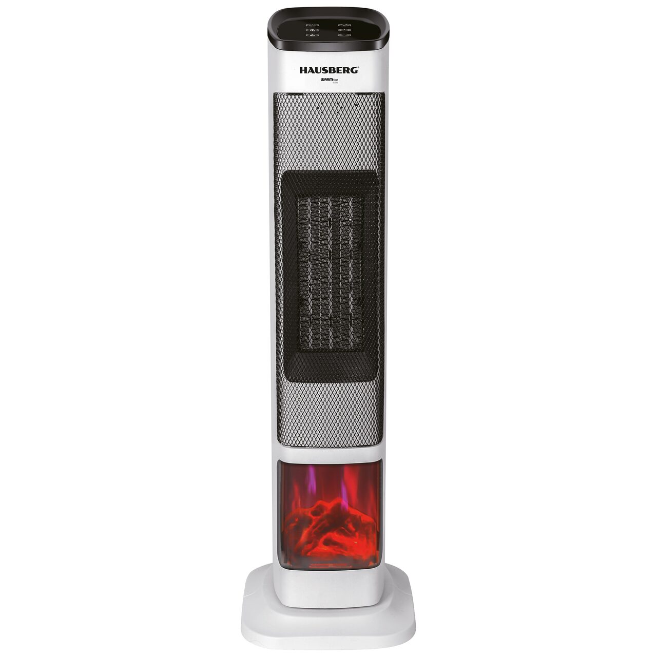 Semineu Electric HAUSBERG HB-8219AB Digital 2000W cu Efect de Flacara 3D, Incalzire Ceramica PTC, Telecomanda, Afisaj LED si Termostat Reglabil Pentru Confort si Atmosfera Placuta