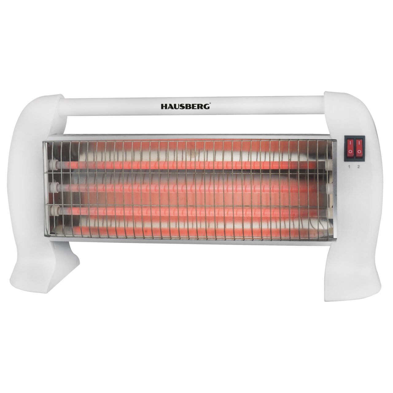 Radiator Electric HAUSBERG HB-8101AB cu quartz 1500W, 3 Trepte de Putere, Protectie la Rasturnare, Portabil, Incalzire Rapida si Eficienta Pentru Casa si Birou