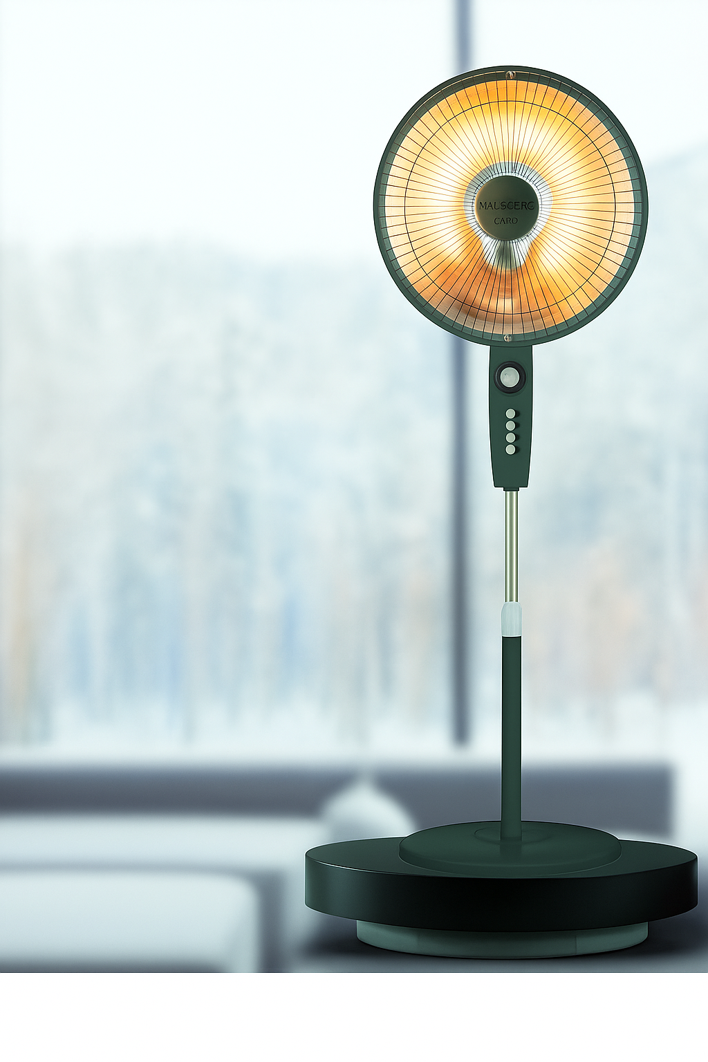 Incalzitor Electric HAUSBERG HB-8810NG cu Halogen si Ventilatie, Tub Halogen, 2 Trepte de Putere 500W si 1000W, Oscilatie 70°, Temporizator 1 ora, Inaltime Reglabila Pana la 125 cm, Protectie la Rasturnare si Cablu din Cupru