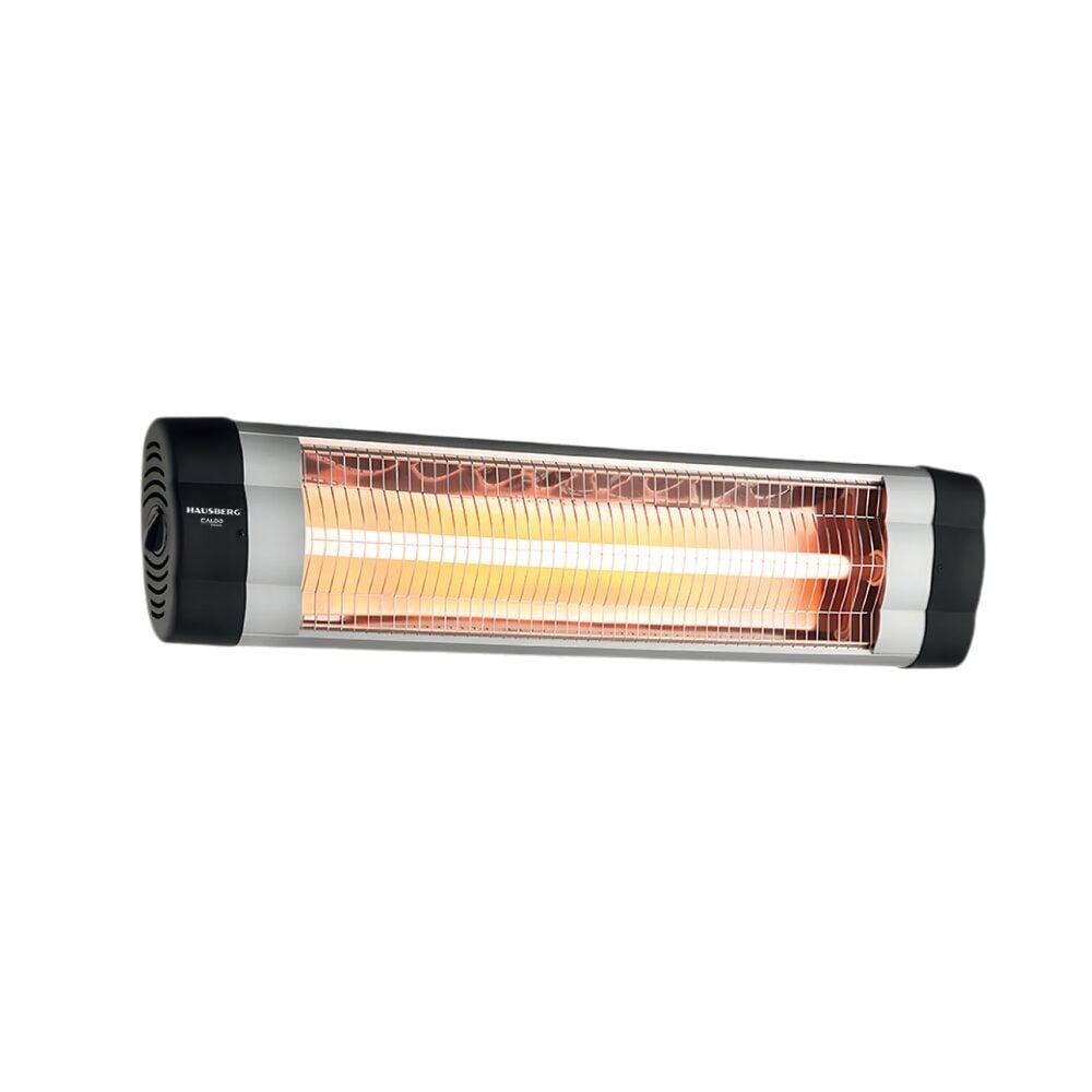 Radiator Electric HAUSBERG HB-8555AL din Aluminiu cu Infrarosu, 2000W, Montaj pe Perete, Tub Quartz, Reflectoare de Caldura, Cablu din Cupru cu Stecher VDE