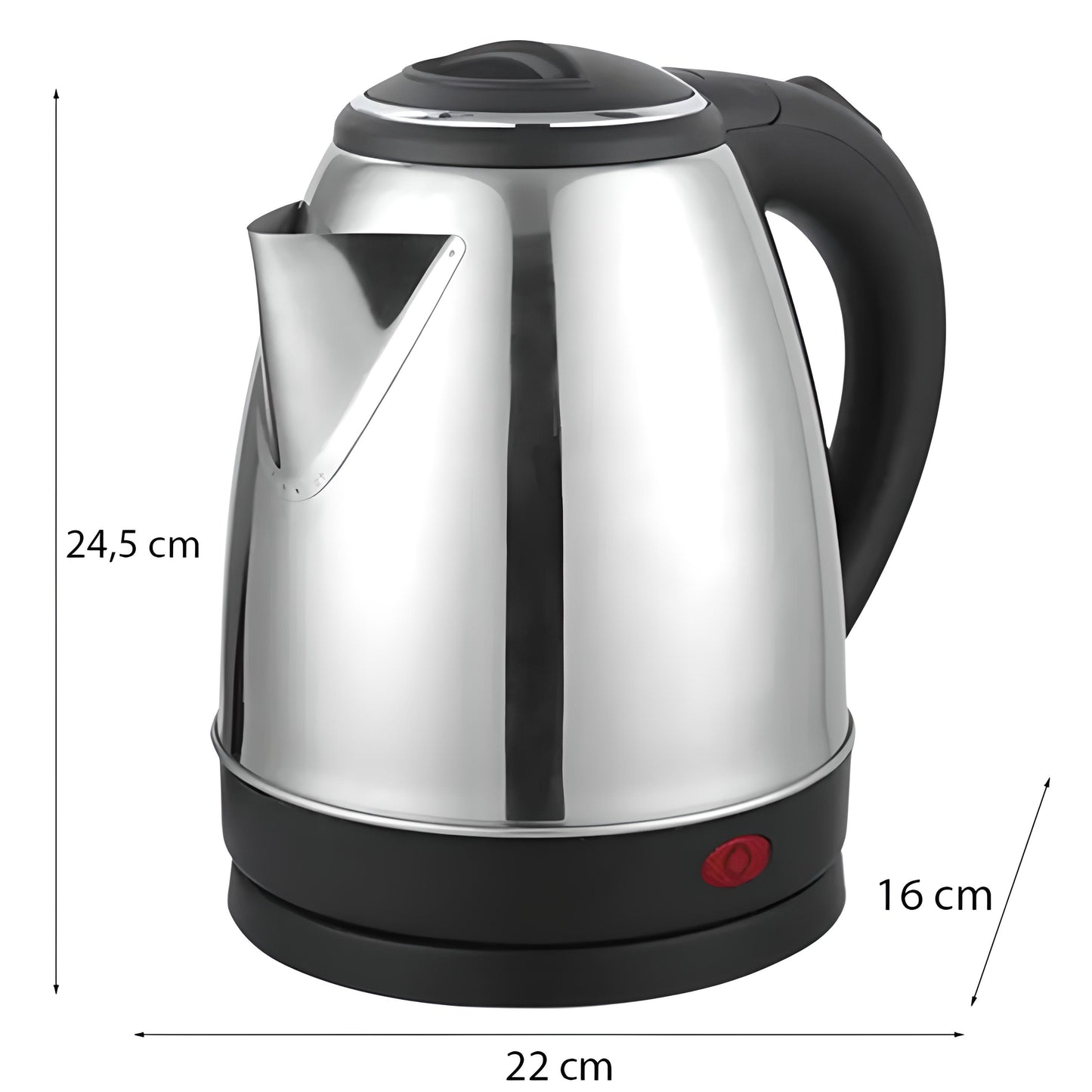 Cana Fierbator Din Inox Cu Declansare Automata , Baza Rotativa 360°, 1500 W, 2 L