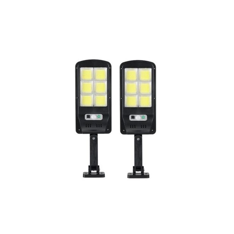 2 X Proiector solar 6 celule,120 LED-uri COB ,cu senzor de miscare, sistem prindere inclus