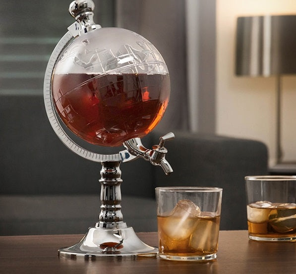 Lichidare de Stoc! Dozator Pentru Bauturi Forma de Glob Pamantesc , Capacitate 3 L