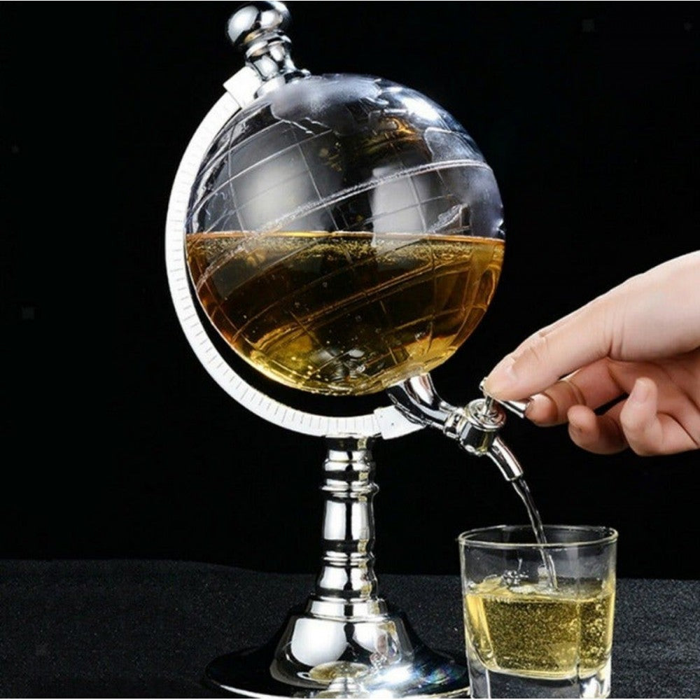 Lichidare de Stoc! Dozator Pentru Bauturi Forma de Glob Pamantesc , Capacitate 3 L