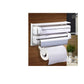 Dispenser triplu de bucatarie pentru hartie, folie aluminiu si folie stretch