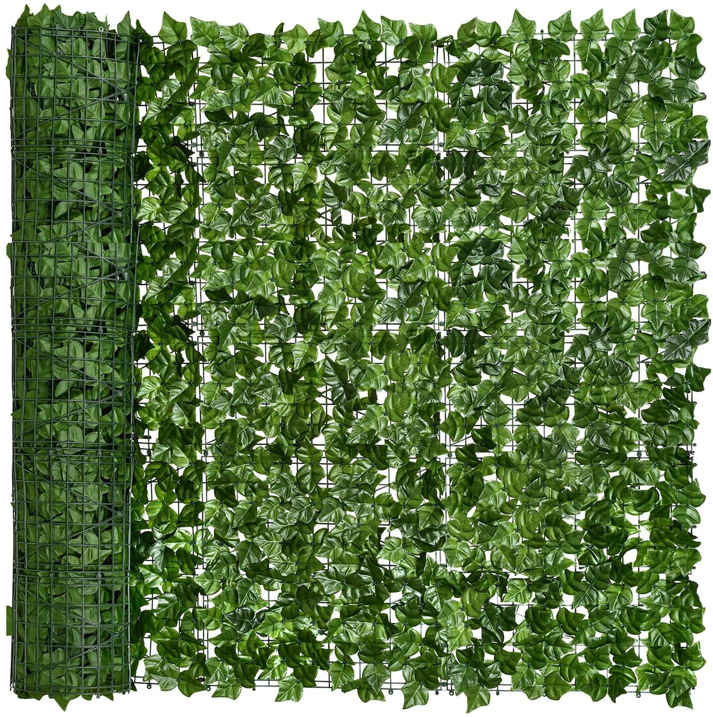 Gard artificial cu frunze verzi, 100 x 250 cm