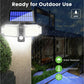 Lampa 78 LED cu panou solar dublu, split de perete, senzor de miscare