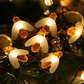 Decoratiune solara cu 50 albinute LED, interior-exterior, senzor miscare