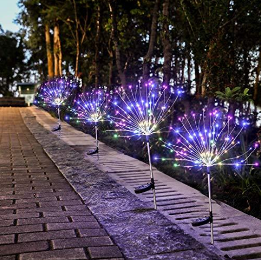 Set 2 x Lampa artificii Exterior 120 LED multicolor