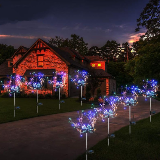 Set 2 x Lampa artificii Exterior 120 LED multicolor