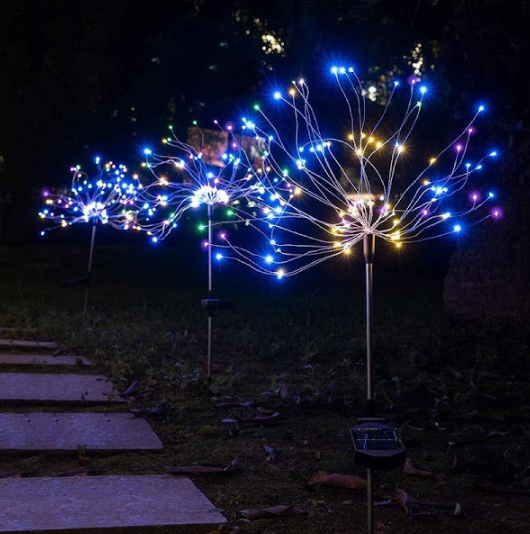 Set 2 x Lampa artificii Exterior 120 LED multicolor