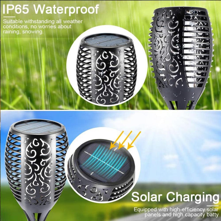 Felinar solar tip flacara falsa 51.5 cm