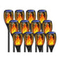 Set 12 x Lampa solara tip torta cu efect flacara 51.5 cm