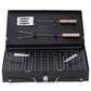 Gratar grill pliabil si portabil tip valiza cu accesorii incluse