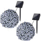 Set 2 x Decoratiune cu Incarcare Solara 100 LED, 10 Metri - Alb Rece