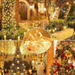 Decoratiune 300 leduri, 30 metri, Incarcare solara, diverse culori