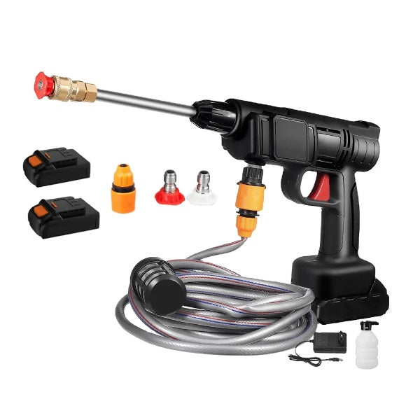 Lichidare de Stoc! Kit Aparat de Spalat Electric cu Presiune cu Rezervor pentru Detergent, 2 acumulatori 48 V