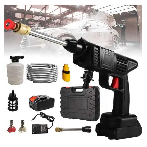 Lichidare de Stoc! Kit Aparat de Spalat Electric cu Presiune cu Rezervor pentru Detergent, 2 acumulatori 48 V
