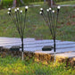 Set 2 x lampa solara pentru gradina cu bulbi - alb cald