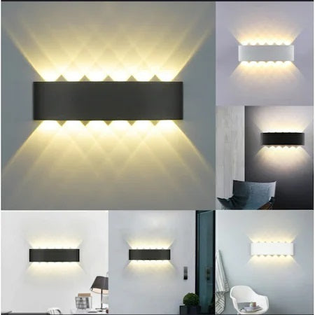 Set 2 x lampa solara de perete 12 led