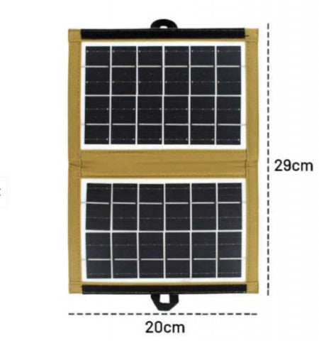 Panou solar pliabil CL-670, 7.2W maro