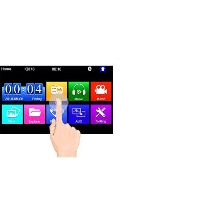 Navigatie Auto, Display Touchscreen 7 Inch,Telecomanda Inclusa, Conectivitate Bluetooth, Sd Card, Port Usb