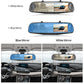 Oglinda auto DVR, camera fata-spate + card 32GB