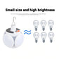 Set 2 x bec cu panou solar si acumulator, 4 brate rabatabile si 5 trepte de iluminat