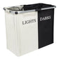 Cos de Rufe Dublu Alb/Negru, Cadru de Aluminiu , 110 L