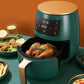 Friteuza fara ulei 6 litri air fryer, display digital, 2400 W, functie de coacere + Set 50 hartii de copt pentru friteuza 16 cm