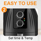 Friteuza fara ulei, Air Fryer, 1350W, 5L + Set 50 hartii de copt pentru friteuza 16 cm
